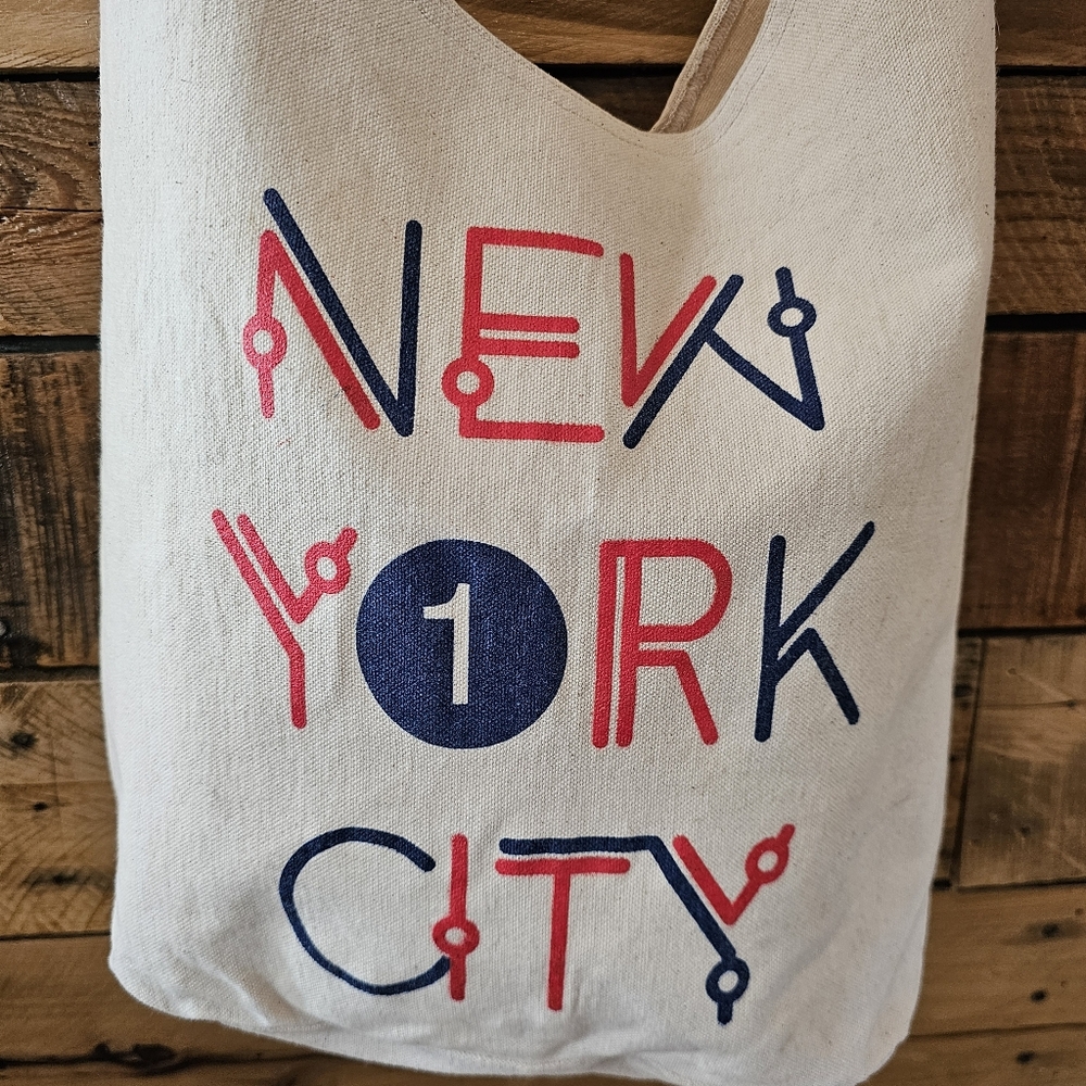 "New York City" Crossbody Natural Canvas Bag New York City Wine & Food Festival - Picture 4 of 16